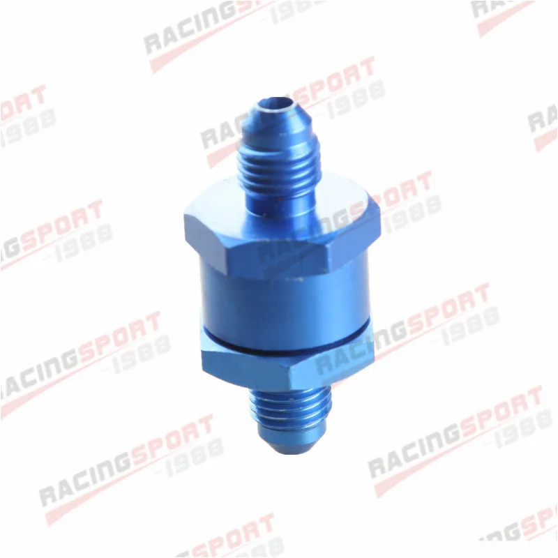 

3AN AN3 AN -3 Fuel Non Return One Way Check Valve Petrol Diesel Aluminium Blue