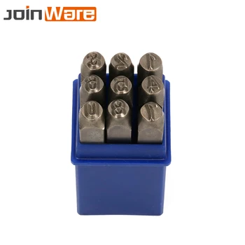 

Stamp Punch Set 9pc 6mm 1/4" Letter Number Stamp Punch Hardened Steel Metal Wood Leather Punch Tool Leather Craft Stamp