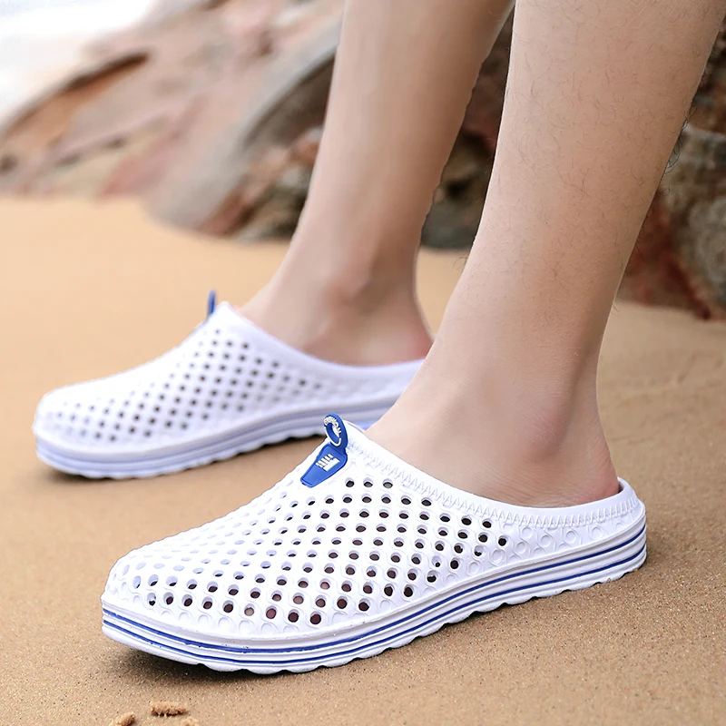 

Cave shoes men 2019 new summer slippers bag head non-slip sandal beach large size couple cool drag Korean version of the tide