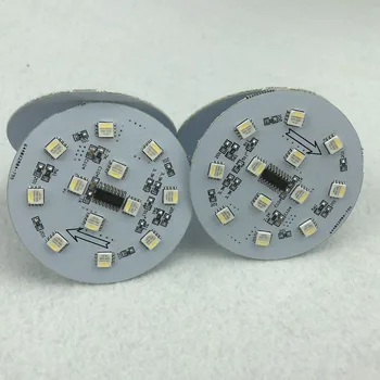 

DC24V RGBW DMX512(UCS512 chip);5050 SMD addressable pixel PCBA,12 piece of 5050 SMD LED;2.88W;65mm diameter round type