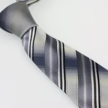 YIBEI coahella Галстуки Серый Узел контрастный Серый Серебряный полосатый галстук уникальный мужской деловой шейный галстук ручной работы для свадебного платья