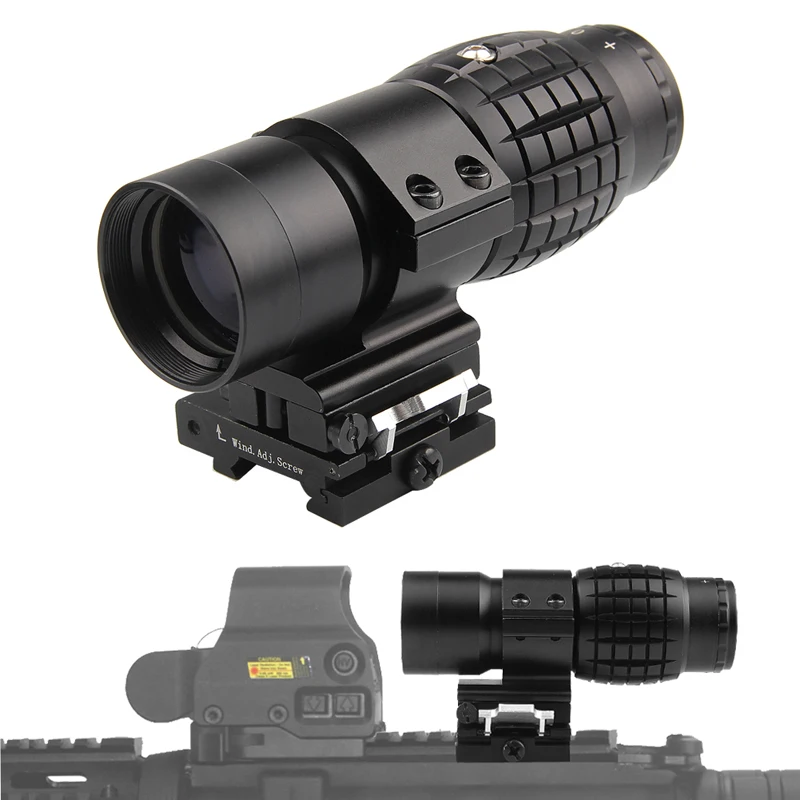 3X Magnifier Optics Scopes Focus Adjusted with Flip To Side Mount 6-67-3