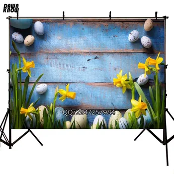 

DAWNKNOW Happy Easter Vinyl Photography Background For Egg Flower New Fabric Polyester Backdrop For Baby Photo Studio F2379