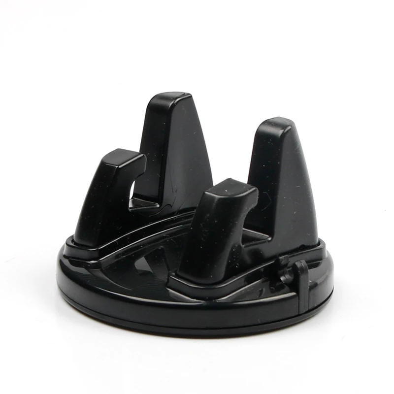 Black 1pc Автомобильный держатель для телефона, подставка, поддержка мобильного телефона, противоскользящий телефон, вращающийся на 360 градусов, крепление на приборную панель, gps навигация, зажимы, авто аксессуары - Название цвета: Black 1pc