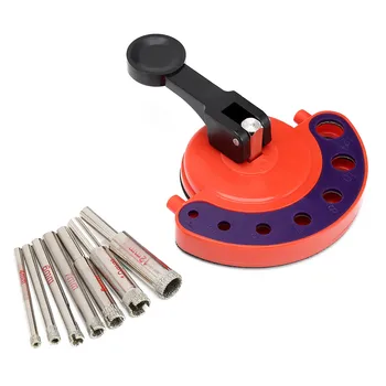 

Adjustable Locator Drill Bit Set Tile Glass Hole Saw Core Bit Guide With Vacuum Base Sucker Tile Glass Openings Locator