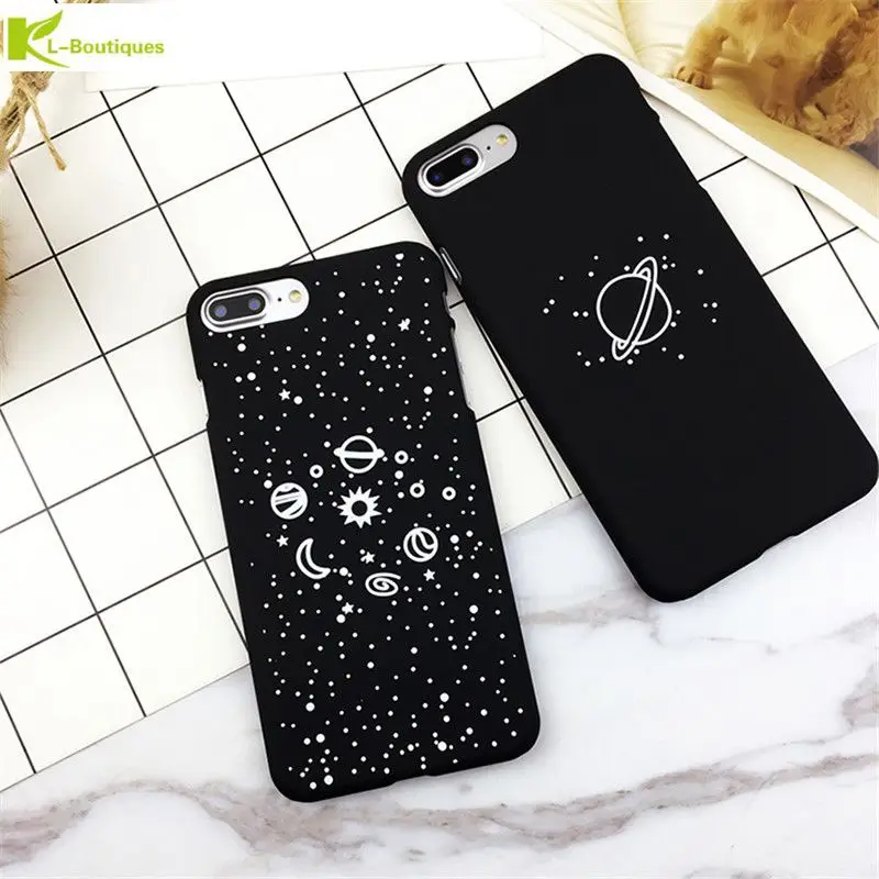 

Case For iPhone 7 Planet Sun Moon Stars Hard Cover For iPhone 6S 6 7 8 Plus X XR XS Max 5 5S Cartoon Universe Series Phone Cases