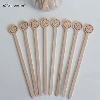 

x100 Custom Engrave Monogram Wooden Round Stirrers Vintage Wedding Drink Stir Sticks with Initials Rustic Cafe Restaurant Stir