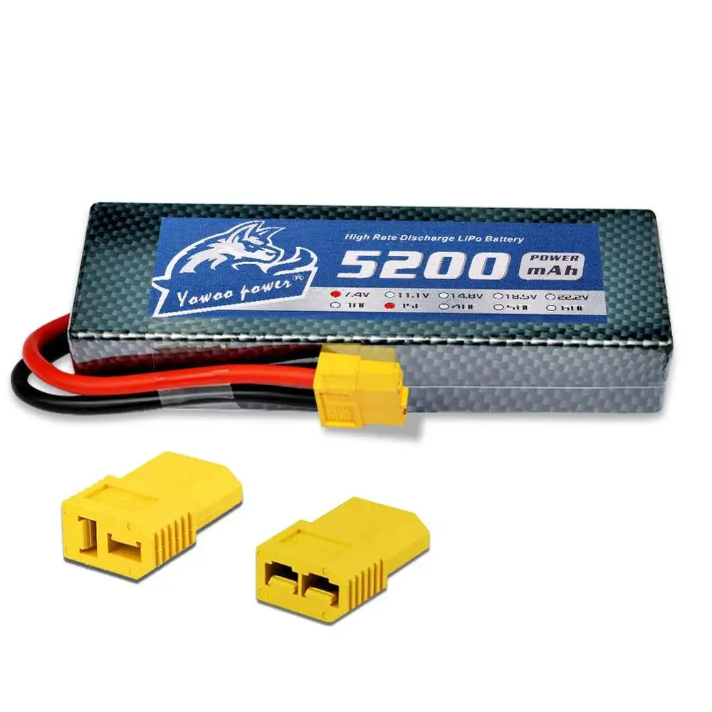 RC Lipo 2S 7,4 V 3S 11,1 V 4S 14,8 V 6S 22,2 V аккумулятор 3000mah 3600mah 4200mAh 5200mah 6000mah 7000mah T XT60 35C-60C для радиоуправляемого автомобиля - Цвет: 2s 5200mah 35C HC-2C