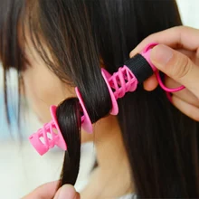 2 шт. простое использование самозахватывающая бигуди пластиковые бигуди для волос роликовый большой парикмахерский инструмент «сделай сам» для укладки домашнего использования волшебные бигуди для волос