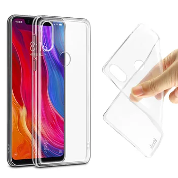 

For Xiaomi MI 8 Case With Screen Protector IMAK Soft TPU silicon Case For Xiaomi 8 Xiaomi MI8 M8 Transparent Silicone Back Cover