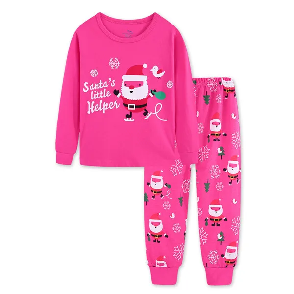 Детская Хлопковая одежда для сна пижамный комплект из 2 предметов для мальчиков: топ с длинными рукавами и рисунком+ штаны весенне-осенние пижамные комплекты для девочек От 2 до 7 лет - Цвет: as photo