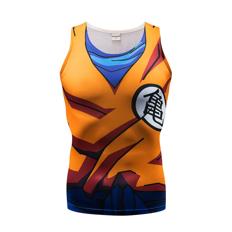 Фитнес Топы Для мужчин Для женщин аниме жилет Dragon Ball singlet Наруто Топ и футболка жилет Пуловер с рисунками из мультфильмов Бодибилдинг ZOOTOP