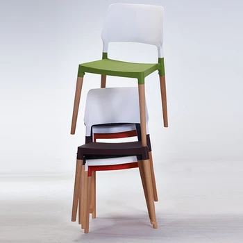 

Nordic wood plastic chair back of a chair, contemporary and contracted fashion leisure chair, chair coffee