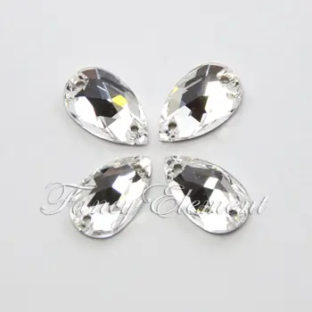 

Swarovski Elements (3230) Tear Drop 12x7mm Crystal Clear (001) 6 pieces Sew On Stone Rhinestones