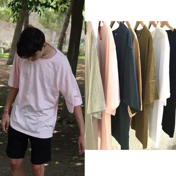 

Summer Wholesale Price Oversized T Shirt Homme Clothes Hip Hop Streetwear Mens Loose Fit Extended Tops For Hipster