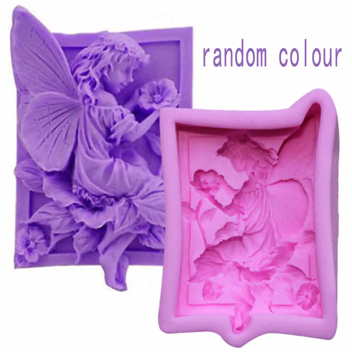Silicone Angel Elf Soap Mould Fondant Flower Chocolate Cake Decor Mold Mould