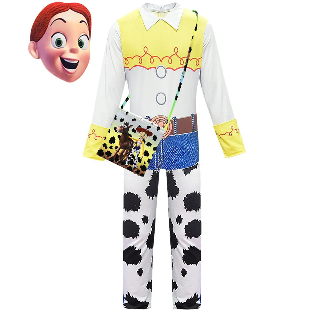 Toy Story 4 Cowgirl Jessie Outfit Cosplay Costume Halloween Carnival Costumes For kid girls Full Sets