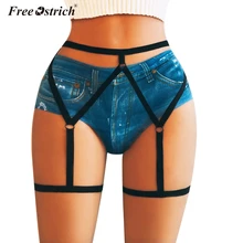 Страусиные подвязки Женские сексуальные эластичные готические Подвязки для ног Пояс украшение для ног сексуальные подвязки для нижнего белья пояс для подвязки N30