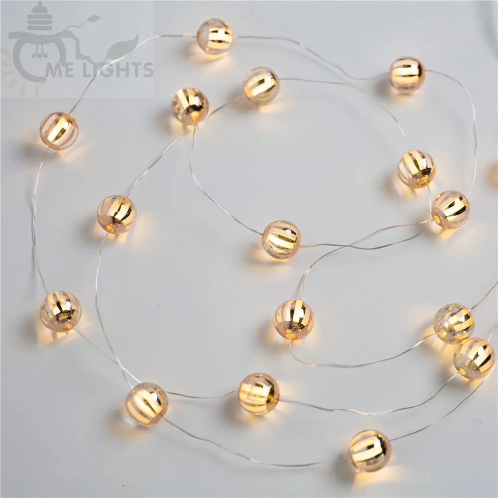 New Battery Power LED Bulbs string Fairy lights UV Pumpkin Christmas string lights for party wedding decorate Holiday lights