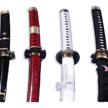 S2654 Аниме ONE PIECE YUBASHIRI SANDAI KITETSU WADO ICHIMONJI SHUSUI меч край Хамон 4" Лот 4