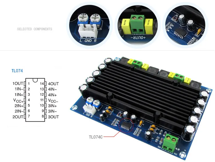 AIYIMA Amplifiers Audio Board Amplificador Pre-class TPA3116D2 Two Channel Digital Amplifier Board 150x2 DC12-24V