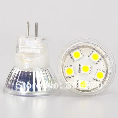 MR11 Светодиодная лампа Smd BI PIN 12VAC 24VAC 6led 505SMD 100LM 10 шт./лот|led lamp light|smd bulbled bulb |
