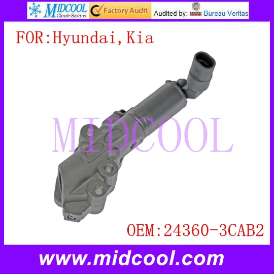 Нефть клапана VVT изменения фаз электромагнитный OE no. 24360-3CAB2 для Hyundai Kia