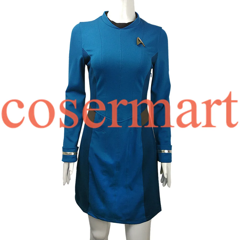 

Star Trek Dress Star Trek Beyond Cosplay Costume Star Trek Blue Uniform Adult Women Halloween Cosplay Costume Free Badge