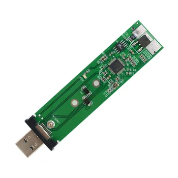 

80mm NGFF M2 SSD to USB 3.0 External PCBA Conveter Adapter Card Flash Disk Type with Black Case