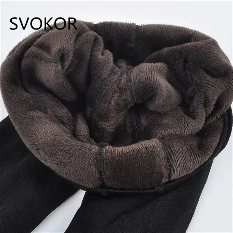 

SVOKOR Warm Leggings Two Pieces Of Ultra Low Price Big Size Women Autumn Winter High Elasticity And Good Quality Thick Velvet