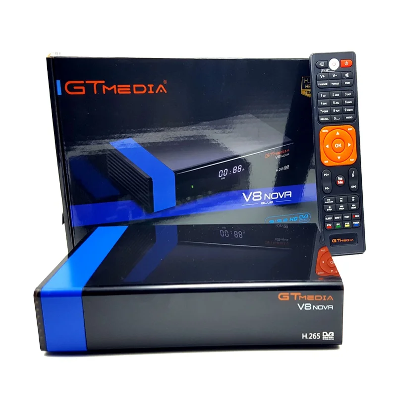 5 шт./лот Gtmedia V8 NOVA такой же, как и бесплатный спутниковый ресивер sat V9 SUPER DVB S2 встроенный wifi Поддержка H.265, AVS лучше V9 супер - Цвет: Blude--V8 Nova