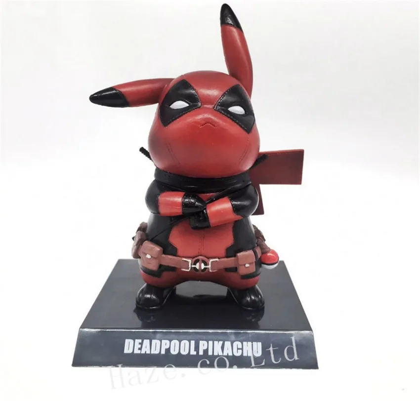 

Pikachu Pocket Monster Cosplay Deadpool PVC Action Figure Toy
