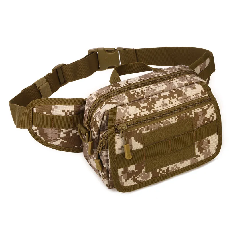 Мужская водонепроницаемая 1000D нейлоновая поясная сумка, набедренный пояс, сумка-мессенджер на плечо, сумочка, многофункциональная сумка - Цвет: Desert Digital