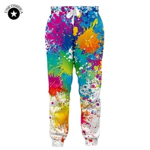 Мужские спортивные штаны для бега, повседневные мужские штаны с эластичной резинкой на талии, Мужские штаны для фитнеса, обтягивающие спортивные штаны, брюки с 3d принтом