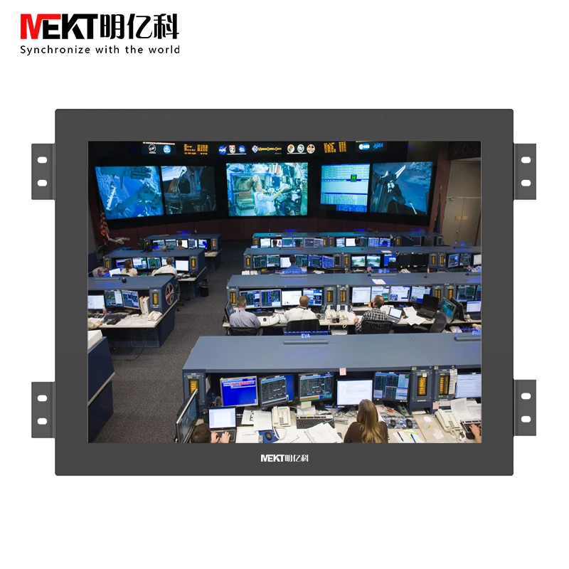 15/17/19 inch industrial LCD monitor display / embedded metal monitor with bnc input Video surveillance display