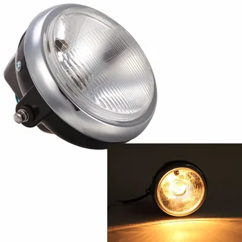 

Black Round Motorcycle Classic Headlight Head lamp Light For Yamaha YBR125 2002-2013 YBR 125