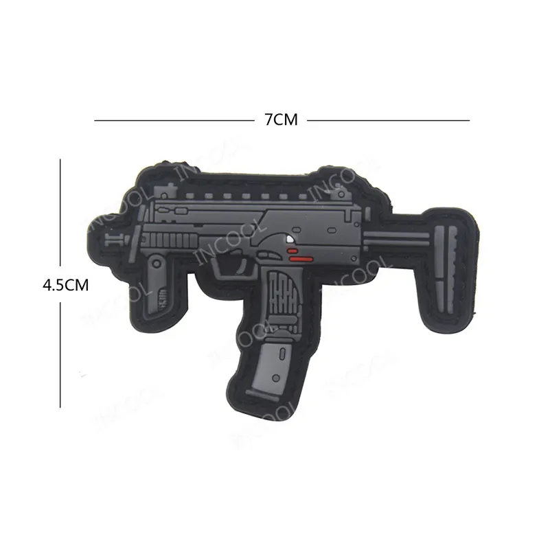 Форма пистолета ПВХ тактический боевой крепеж крюк патч боевые резиновые нашивки значки на одежду сумка рюкзак куртки Прямая поставка