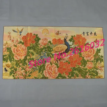 

Antique embroidery painting landscape painting painting animal auspicious carp figure living room decoration #7756