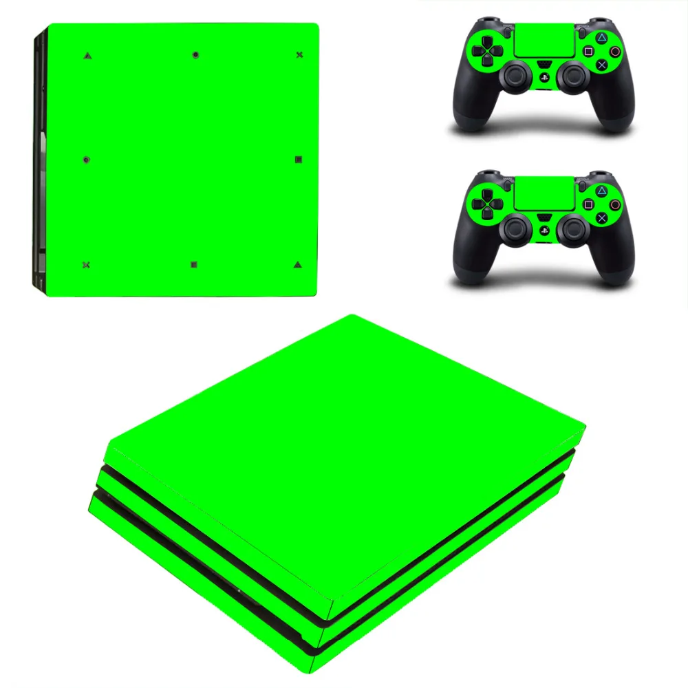 

Green For PS4 Pro Skin Sticker For Sony Playstation 4 Pro Console and 2Pcs Controller Skins free shipping