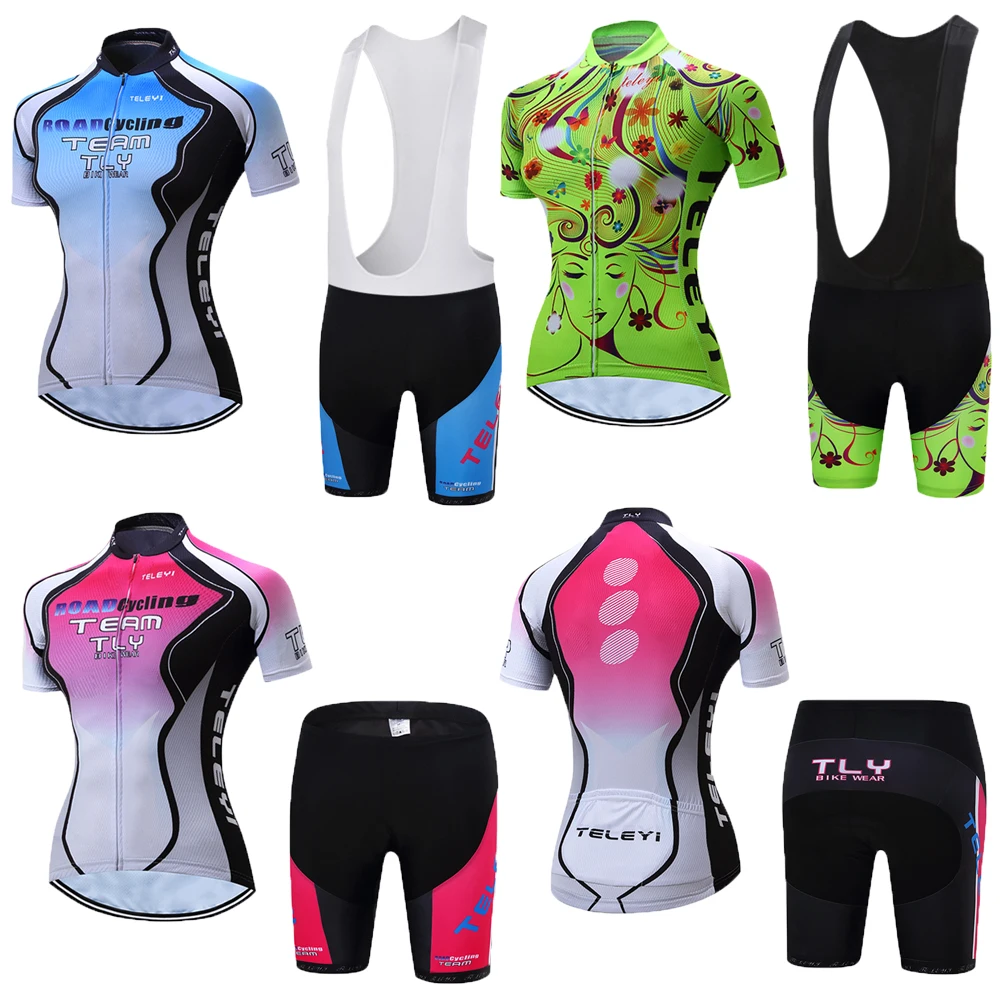 

Women TELEYI 2019 China Team Cycling Clothing Sets Mtb Racing Bike Jersey Sports Wear Suit Bicycle Clothes Maillot Shirt Kits