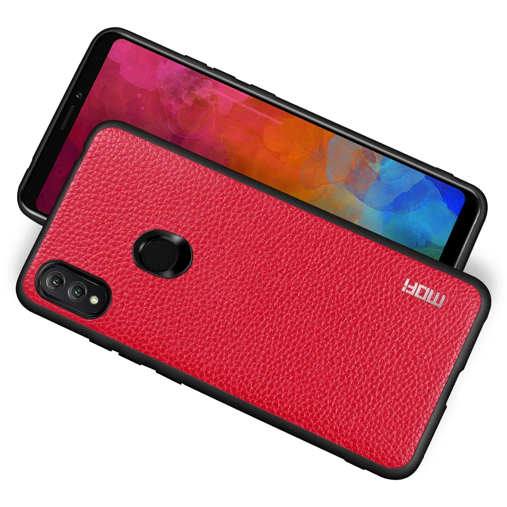 Чехол MOFi для Huawei Honor Note 10 чехол Note10 корпус из ТПУ искусственной кожи с узором Личи
