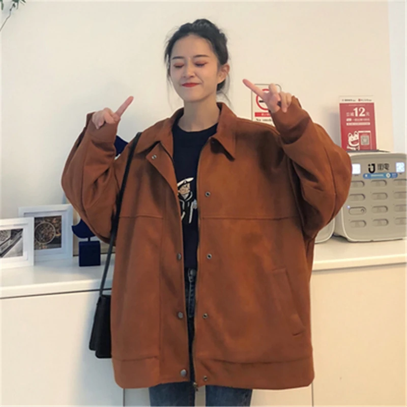 

Over size Women's Coat jackets Spring Autumn Loose Female jackets Casual Single Button Women Coat Quality Ladies Coat tops T59