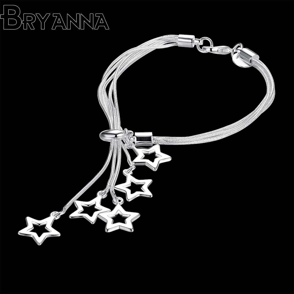 BJR4171 Bryanna Cute Romantic Crystal Bracelets For Women Charm Silver Bracelets & Bangles Bridal Wedding fashion Jewelry