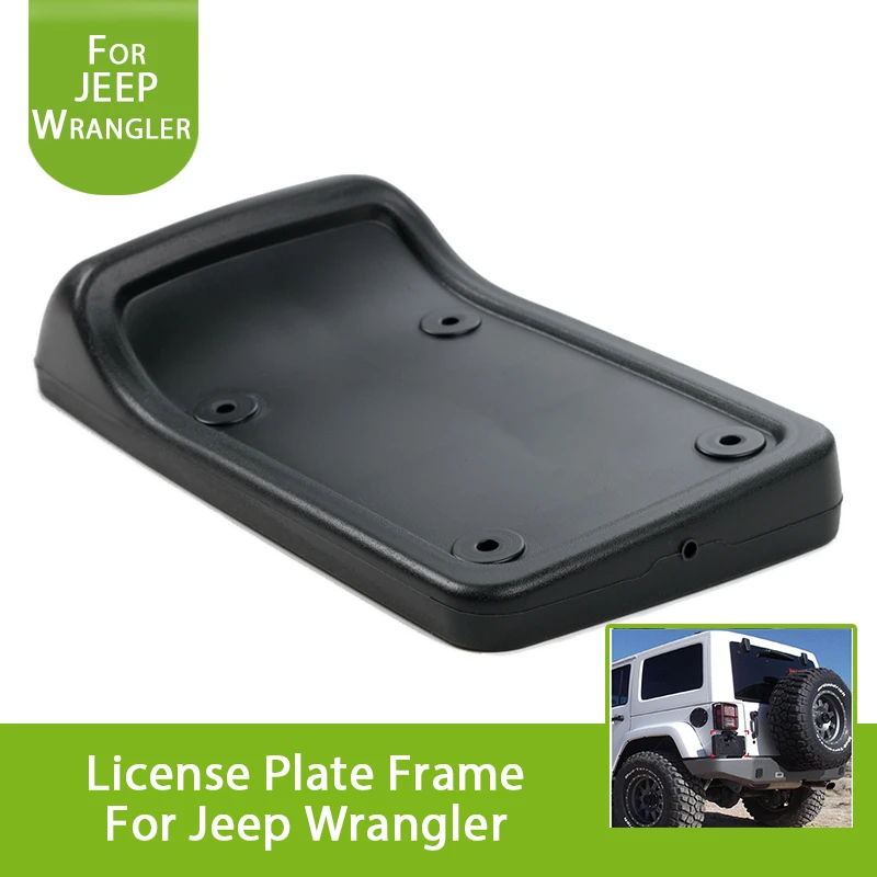 

Black Tail Rear License Plate Frame Number Holder Mounting Bracket ABS For Jeep Wrangler TJ 2nd Generation 1997-2006