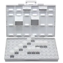 Aidetek resistor capacitor organizador artesanato contas caixa de armazenamento kit gabinete smd smt peças organizador montagem em superfície toolboxboxall96