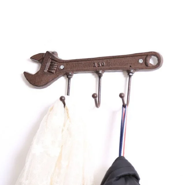 creative retro wrench hook craft storage hooks rails clothing