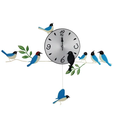 Настенные часы с птицей настенные часы украшение для дома Декор одиночные часы картина Морден дизайн птицы уникальный подарок ремесло t65