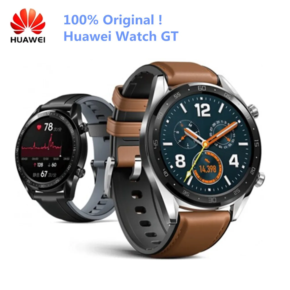 HUAWEI часы GT Смарт 1 39 ''AMOLED цветной экран пульсометр gps плавание Бег Велоспорт