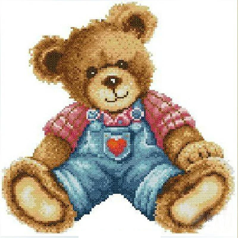 Diamond Вышивка 5D DIY алмазов картина мультфильм Мишка и куклы с кристаллами Rhinestone