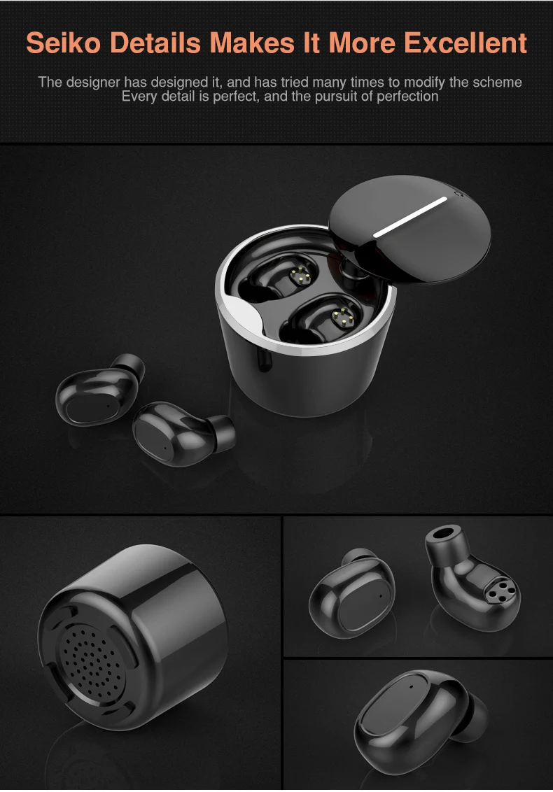TWS Mini In-ear Bluetooth Earphone Wireless Earbuds Stereo Bass Sound Headset With Mic Charging Box For iPhone Phone Xiaomi  (16)